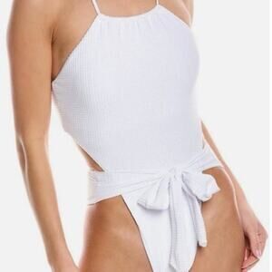 PQ Swim Sail White Vale One Piece Swimsuit Sz S NWT